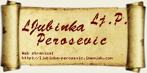 LJubinka Perošević vizit kartica
